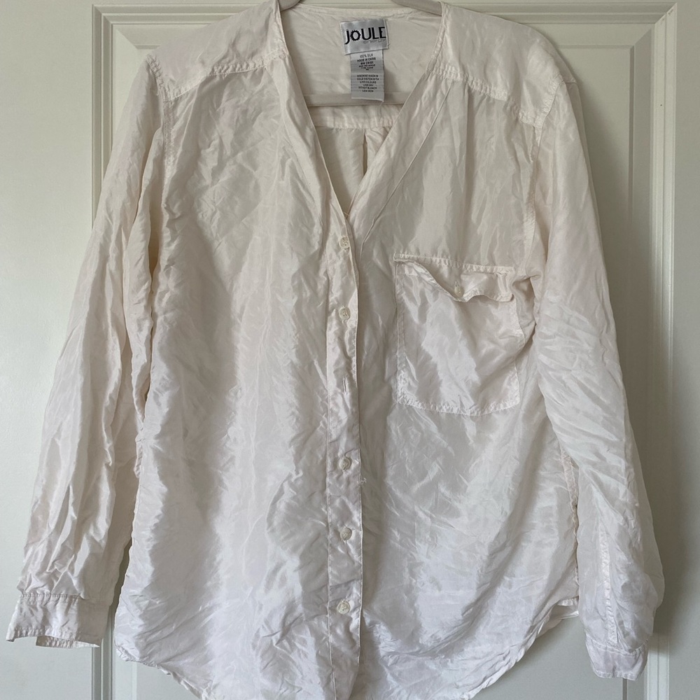Vintage 100% Silk Button-Down Top